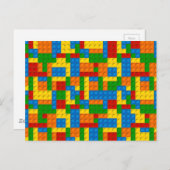 Colorful plastikblocks postkarte (Vorne/Hinten)