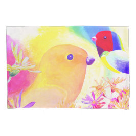 Colorful Playful Birds Kissenbezug