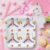 Colorful Playground Birthday Party Pappteller (Party)