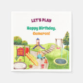 Colorful Playground Birthday Party Serviette (Vorderseite)
