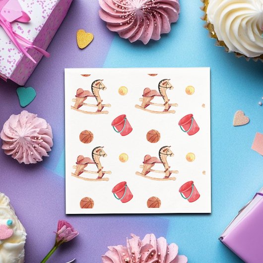 Colorful Playground Birthday Party Serviette