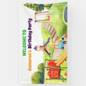 Colorful Playground Birthday Party Welcome Banner (Vertikal)