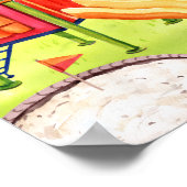 Colorful Playground Birthday Party Welcome Poster (Ecke)