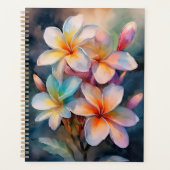 Colorful Plumeria Planner Planer (Vorderseite)