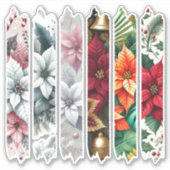 Colorful Poinsettia Washi Tape Scrapbook Stickers Aufkleber (Vorderseite)