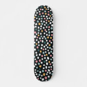 Colorful Polka Dot Confetti Pattern  Skateboard (Vorne)