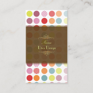 Colorful Polka dots Business Card Visitenkarte
