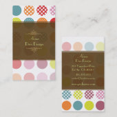 Colorful Polka dots BusinessCard Visitenkarte (Vorne/Hinten)