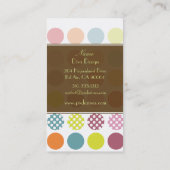 Colorful Polka dots BusinessCard Visitenkarte (Rückseite)