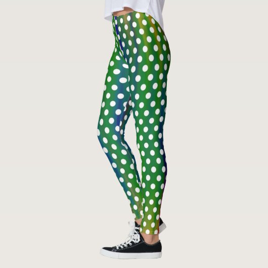 Colorful Polka Dots Girly Trendy Modeerscheinungen Leggings (Links)
