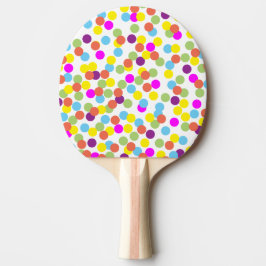 Colorful Polka Dots Pattern Abstract Art Design Tischtennis Schläger