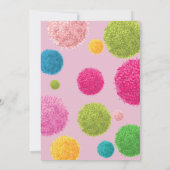 Colorful Pom Birthday Danke Karte (Rückseite)