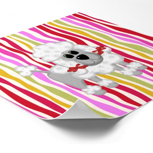 Colorful Poodle Colossal Poster (Ecke)