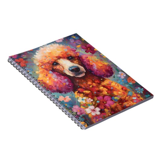 Colorful Poodle Notizblock (Rechte Seite)