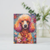 Colorful Poodle Postkarte (Stehend Vorderseite)