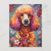 Colorful Poodle Postkarte (Vorderseite)