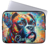 Colorful Pop Art Boxer Dog Personalized Laptopschutzhülle (Vorderseite)