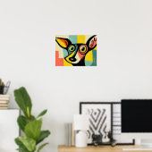 Colorful Pop Art Dog Portrait Poster (Heimbüro)