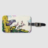 Colorful Pop Art Greyhound Asian Nature Gepäckanhänger (Vorderseite (Horizontal))