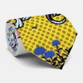 Colorful Pop Art Greyhound Asian Nature Krawatte (Gerollt)