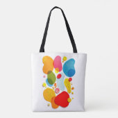 Colorful Pop Art Organic Shapes Mixed Media Tasche (Rückseite)