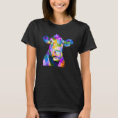 Colorful Pop Cow T-Shirt (Vorderseite)
