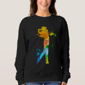 Colorful Pop Portrait Dad Golf Sweatshirt (Vorderseite)