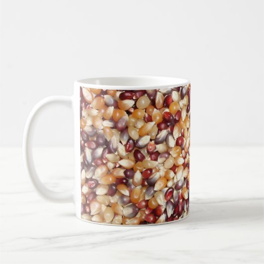 Colorful Popcorn Kernels Tasse (Links)