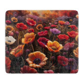 Colorful Poppies Schneidebrett (Vorderseite)