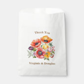 Colorful Poppy Wedding Vielen Dank Geschenktütchen (Vorderseite)