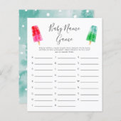 Colorful Popsicle Baby Name Dusche Spiel (Vorne/Hinten)