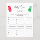 Colorful Popsicle Baby Name Dusche Spiel (Vorderseite)