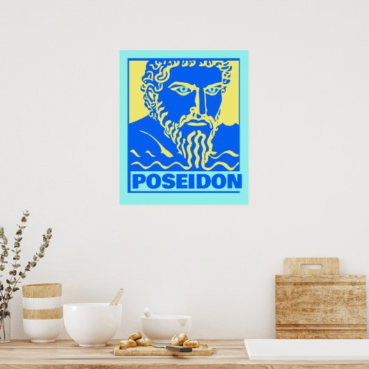 Colorful Poseidon Print Poster (Küche)
