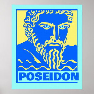 Colorful Poseidon Print Poster