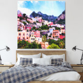 Colorful Positano, Italien Leinwanddruck (Insitu (Schlafzimmer))