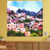 Colorful Positano, Italien Leinwanddruck (Insitu (Wohnzimmer))