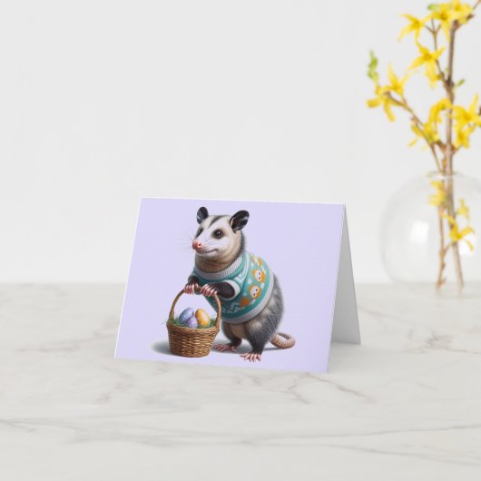 Colorful Possum Download Oster Karte (Gelbe Blume)