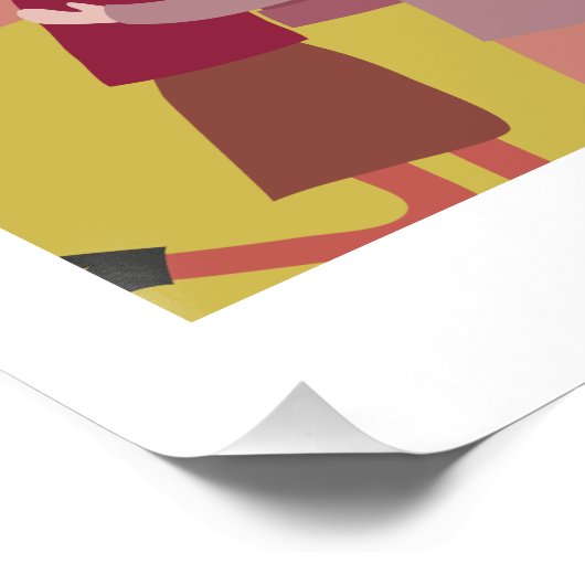 Colorful poster with dancing people (Ecke)