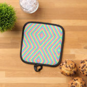 Colorful pot holder with a vibrant topflappen (Oben Unten)
