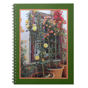 COLORFUL POTTED PFLANZE Spiral Foto Notebook Notizblock