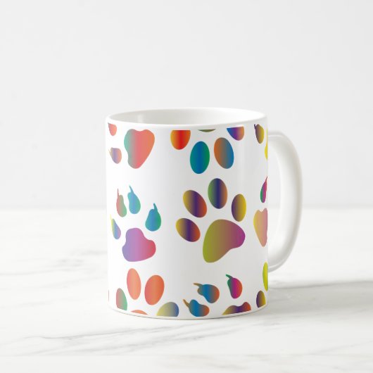 Colorful prismatic rainbow animal kaffeetasse (VorderseiteRechts)