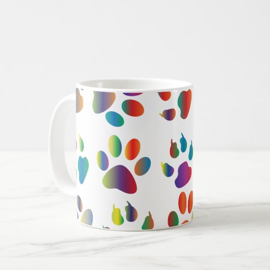Colorful prismatic rainbow animal kaffeetasse (Vorderseite Links)