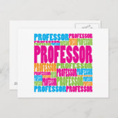 Colorful Professor Postkarte (Vorne/Hinten)