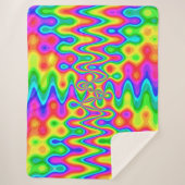 Colorful Psychedelic Art Sherpa Fleece Blanket Sherpadecke (Vorderseite)