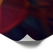 Colorful Psychedelic Female Face AI Generierte Kun Poster (Ecke)