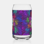 Colorful Psychedelic Flower Abstract Fractal Art Dosenglas (Rechts)