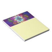 Colorful Psychedelic Flower Abstract Fractal Art Notizblock (angewinkelt)
