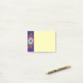 Colorful Psychedelic Flower Abstract Fractal Art Post-it Klebezettel (Auf Schreibtisch)