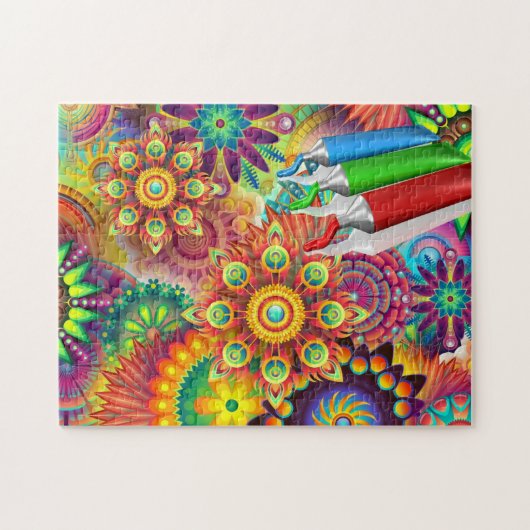 Colorful Psychedelic Puzzle (Horizontal)