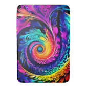 Colorful Psychedelic Spiral Art Badematte (Vorderseite Vertikal)